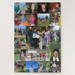 Schwieriges 18 Familienfoto Collage Jigsaw Puzzle
