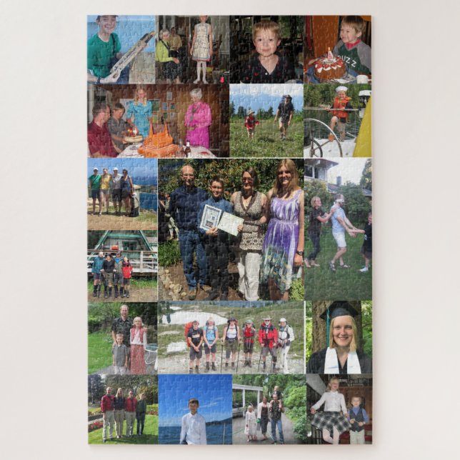 Schwieriges 18 Familienfoto Collage Jigsaw Puzzle (Vertikal)