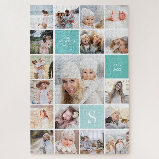 Schwieriges 18 Foto- und Familienmonographie Puzzle (Vertikal)