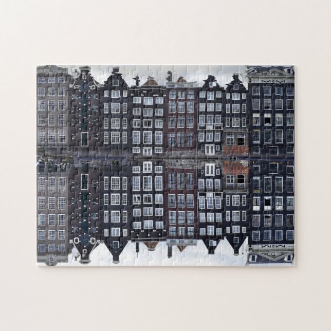 Schwieriges Amsterdam Houses Jigsaw Puzzles (Horizontal)