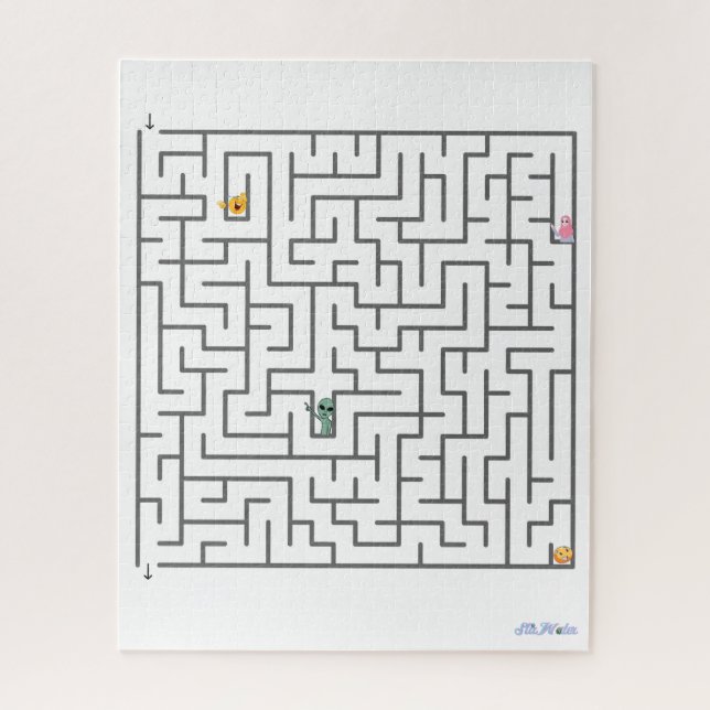 schwieriges Labyrinth-Rätsel Puzzle (Vertikal)