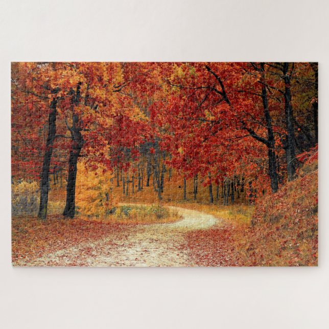 Schwieriges Puzzle der Roten Jahreszeit im Herbst (Horizontal)
