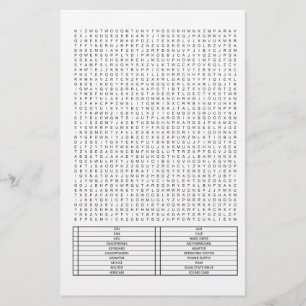 Schwieriges Riesenwortsuchpuzzle PC Parts Theme Briefpapier