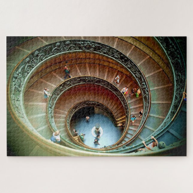 Schwieriges Vatikan Spiraltreppen 3-D Artwork Puzz Puzzle (Horizontal)