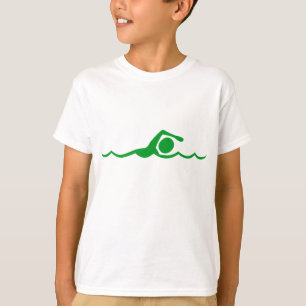 Schwimm-Abbildung: Grasgrün T-Shirt