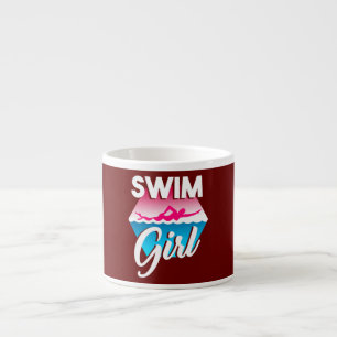Schwimm Mädchen  Espressotasse