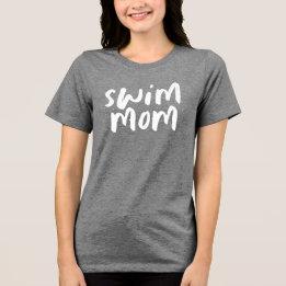 Schwimm-Mama trendy stylisches Schwimmteam T-Shirt Tri-Blend Shirt