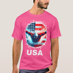 Schwimm-Mannschafts-Bekleidung der Vereinigten Sta T-Shirt