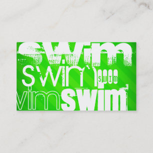 Schwimm; Neon Green Strips Visitenkarte