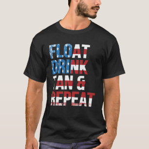 Schwimm Trink Bräune Wiederhole Sommer Strand Urla T-Shirt