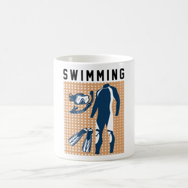 Schwimm- und Schwimmbekleidung Kaffeetasse (Mittel)