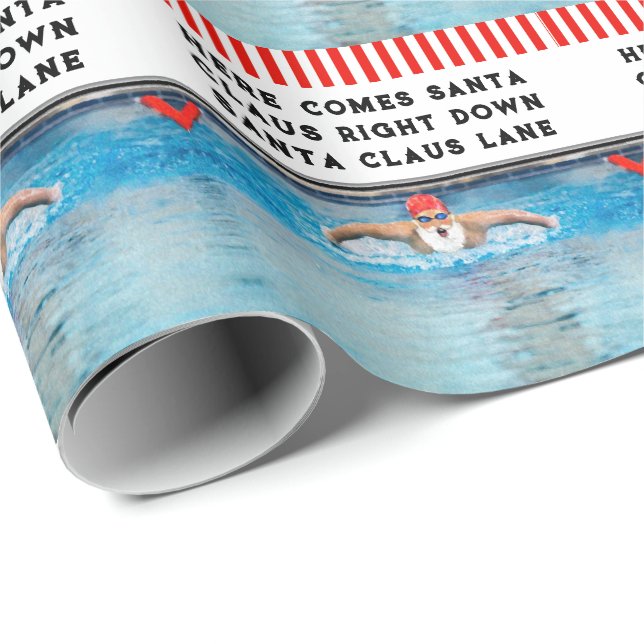 Schwimm-Urlaubsgeschenk Geschenkpapier (Rolleneckpunkt)