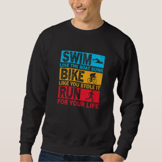 Schwimm wie das Boot gesunken ist Fahrrad wie gest Sweatshirt