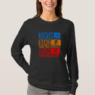 Schwimm wie das Boot gesunken ist Fahrrad wie gest T-Shirt