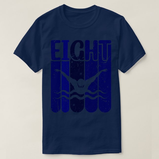 Schwimmbad 8. Geburtstag T-Shirt (Design vorne)