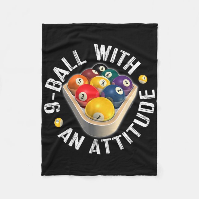 Schwimmbad 9 Ball mit Shirt Fleecedecke (Vorderseite)