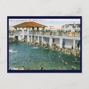 Schwimmbad, Asbury Park, NJ Vintage Postkarte