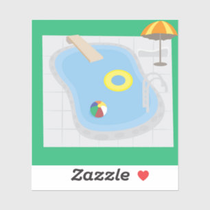 Schwimmbad Aufkleber