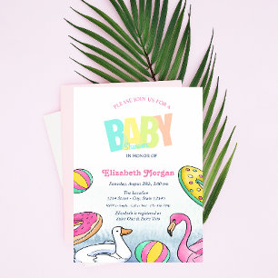 Schwimmbad Babydusche Einladung