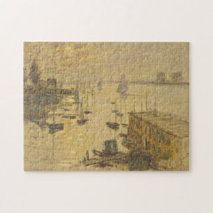 Schwimmbad Blick von der Brücke Argenteuil Monet F Puzzle