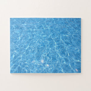 Schwimmbad Blue Water Aqua-Vorlage Puzzle