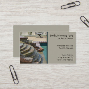 Schwimmbad Business Card Visitenkarte