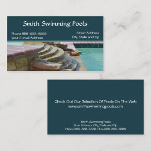 Schwimmbad Business Card Visitenkarte