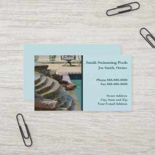 Schwimmbad Business Card Visitenkarte
