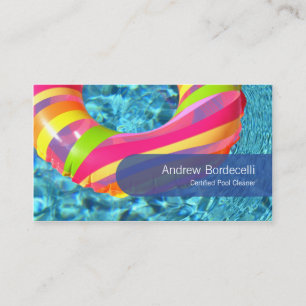 Schwimmbad Cleaner Business Card Klare Schwimmbad Visitenkarte