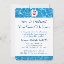 Schwimmbad Club Blue Pool Water Awards Einladung