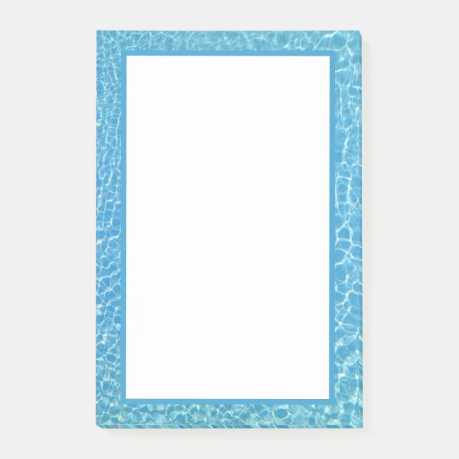 Schwimmbad Cool Blue Water Print Post-it Klebezettel (Vorderseite)