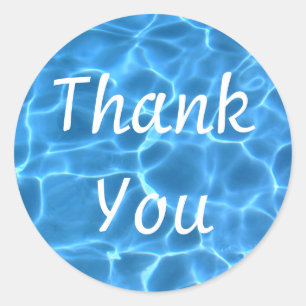 Schwimmbad Danke Runder Aufkleber