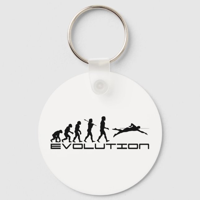 Schwimmbad Evolution Sport Art Schlüsselanhänger (Vorderseite)