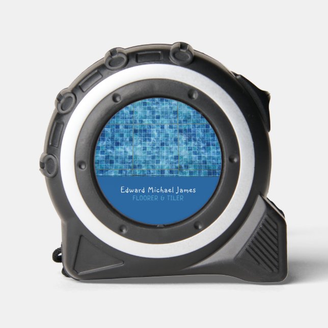 Schwimmbad, Fußboden, Fliesenleger Maßband (Vorderseite)