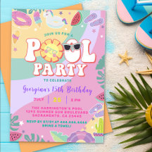 Schwimmbad Geburtstags Spaß Sommer Party