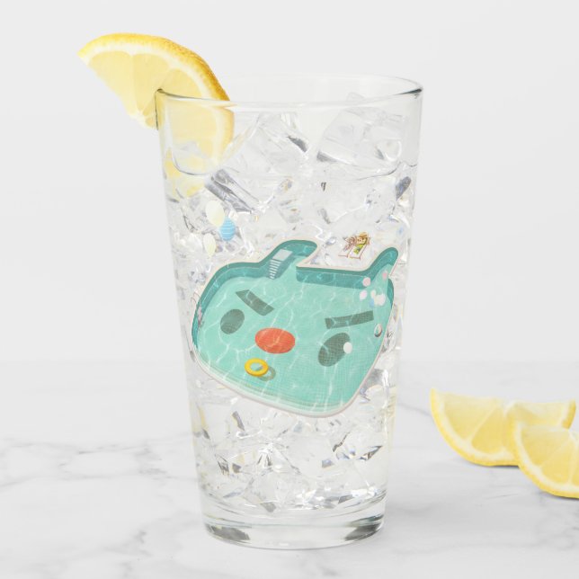 Schwimmbad Glas (Vorderseite Ice)