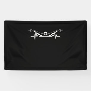 Schwimmbad Heartbeat Badeteam Schwimmer Frauen Mäd Banner
