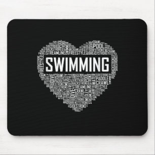 Schwimmbad Herzbus Schwimmer Geschenk schwimmen Lo Mousepad