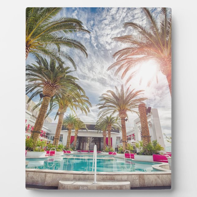 Schwimmbad Hotel Pool Sommerurlaub Urlaub Fotoplatte (Vorderseite)