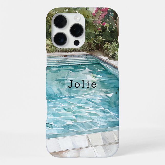 Schwimmbad iPhone Hülle (Rückseite)