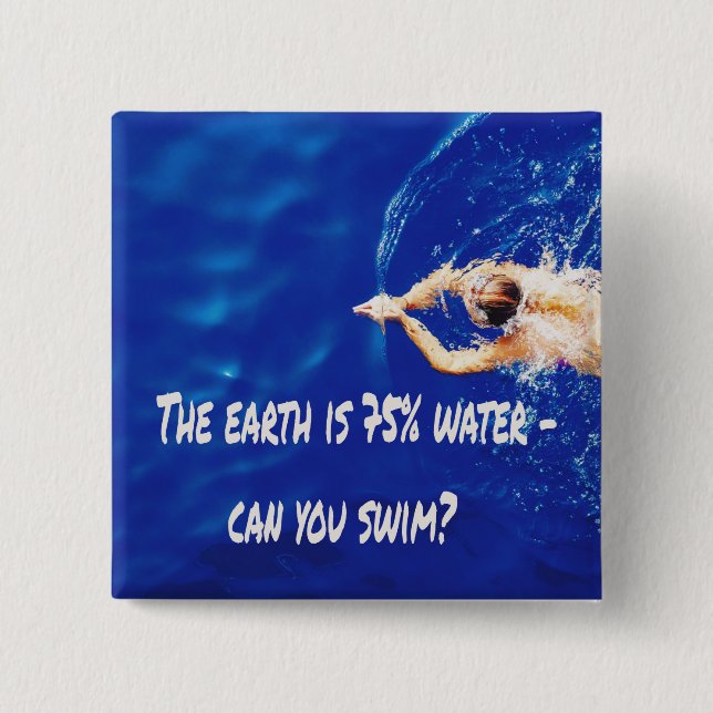 Schwimmbad Liebe Schwimmbad Button (Vorderseite)