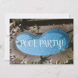 Schwimmbad Mitte des Jahrhunderts Inspiriertes Par Einladung