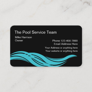 Schwimmbad Modern Service Visitenkarte