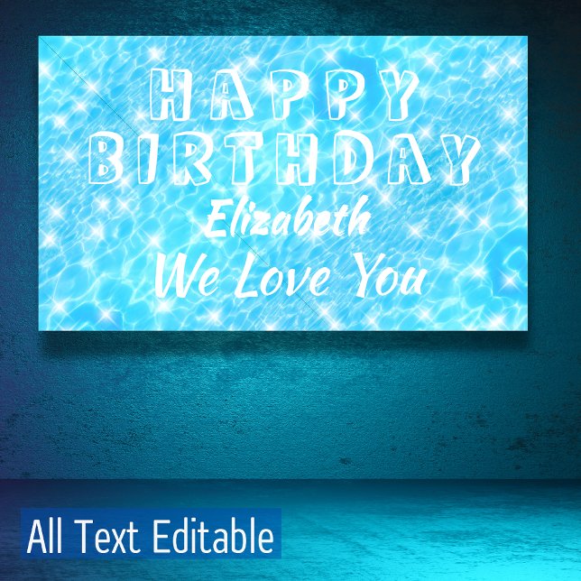 Schwimmbad Party Beach Party Wasser Wellen schick Banner (Von Creator hochgeladen)