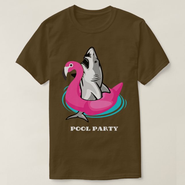 Schwimmbad Party Einhorn Float Funny Shark Liebe T-Shirt (Design vorne)