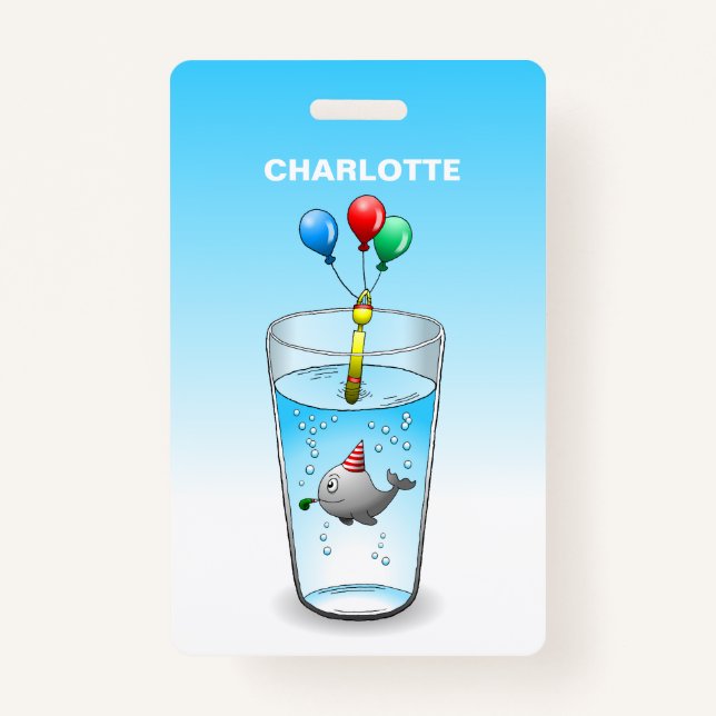 Schwimmbad Party Geburtstag Ausweis (Vorderseite)