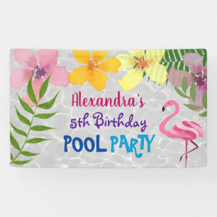 Schwimmbad Party Geburtstag Banner