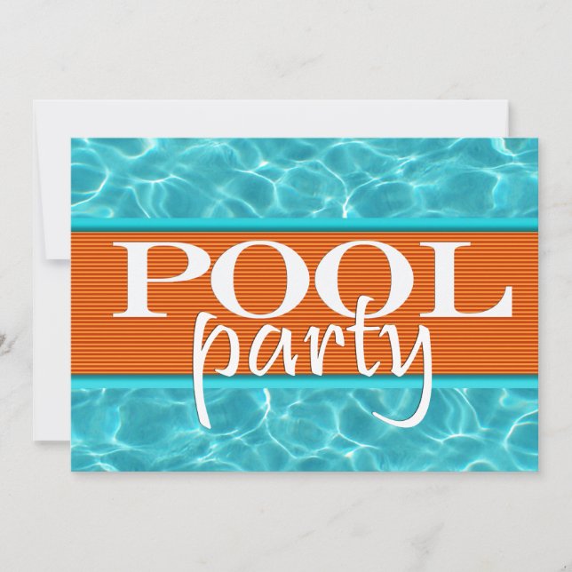 Schwimmbad Party Geburtstag Einladung (Vorderseite)