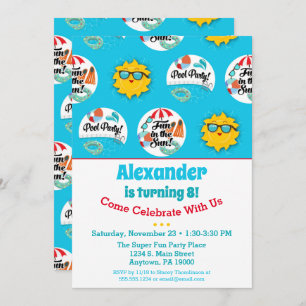 Schwimmbad Party Geburtstag Einladung Schwimmbad S