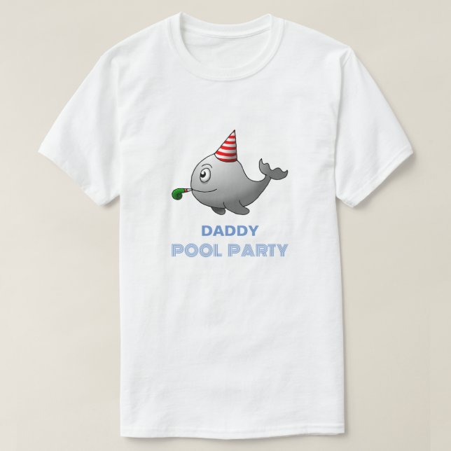 Schwimmbad Party Geburtstag T-Shirt (Design vorne)